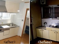 【キッチン】従来の場所から90度方向転換し明るい空間へ！シンクもシステムキッチンへ入れ替え使い勝手もよくなりました！