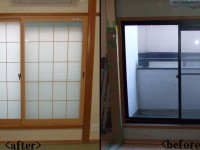 【内窓】カラー：ライドウッドG　和紙調ガラス　組子付き