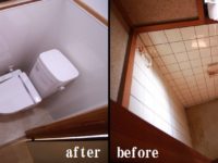 【トイレ】床が不朽し 狭い空間でしたので、使用しずらいトイレでした。<BR>居室側に壁を出し、最低限の空間を確保。毎日使用するトイレだから ストレスのない空間を第一に考えました。